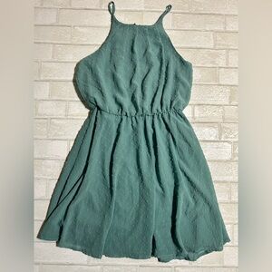 Blue Rain Teal Textured Dress